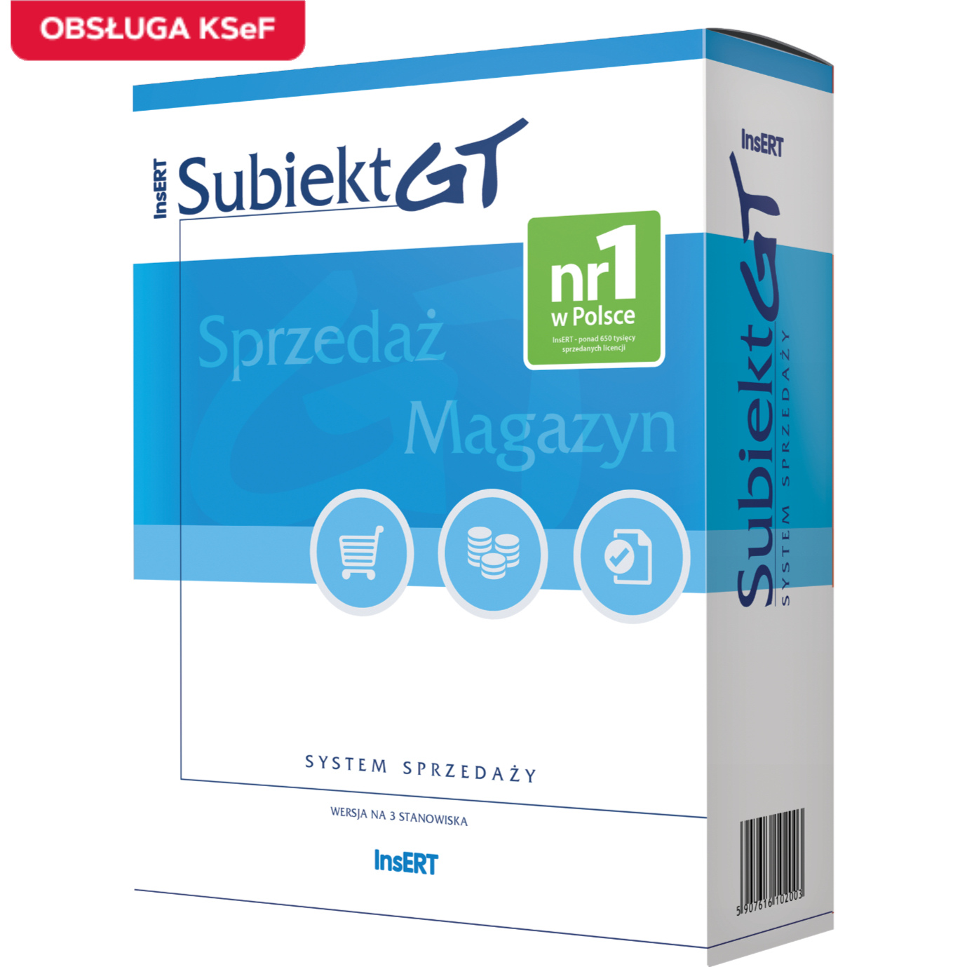 Subiekt GT – sprzedaż i magazyn (licencja elektroniczna na 3 st.) (Obsługa KSeF)